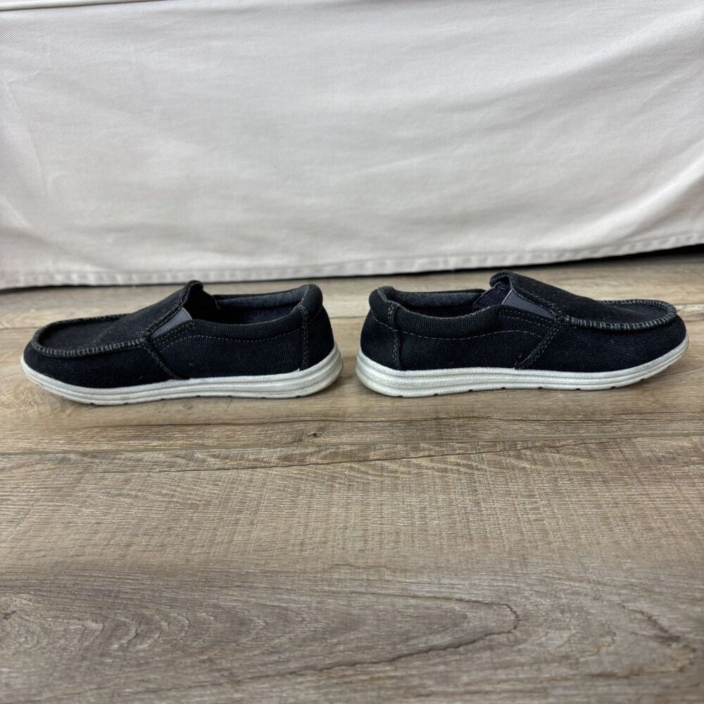 Cat & Jack Toddler Boys Black Canvas Slip On Sneakers Casual Shoe Size 13 Church - Picture 7 of 10